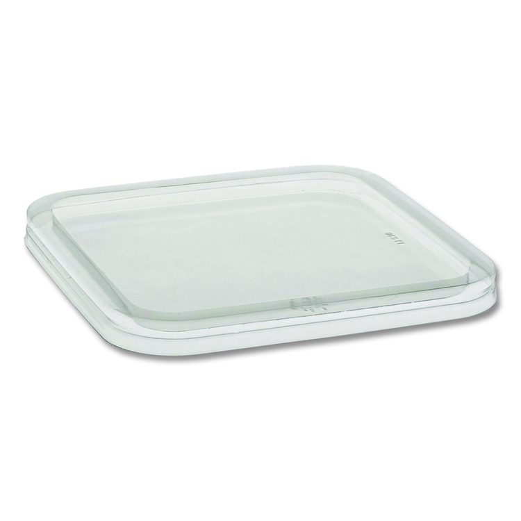 EarthChoice Recycled PET Container Lid, for 6" Square RPET Containers, 6.25 x 0.39 x 6.25, Clear, Plastic, 360/Carton