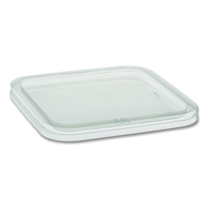EarthChoice Recycled PET Container Lid, for 6" Square RPET Containers, 6.25 x 0.39 x 6.25, Clear, Plastic, 360/Carton