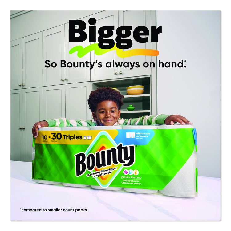 Select-a-Size Kitchen Roll Paper Towels, 2-Ply, 5.9 x 11, White, 123 Sheets/Triple Roll, 6 Rolls/Carton