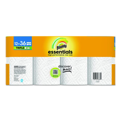 Essentials Select-A-Size Kitchen Roll Paper Towels, 2-Ply, 5.9 x 11, White, 162 Sheets/Triple Roll, 12 Rolls/Carton