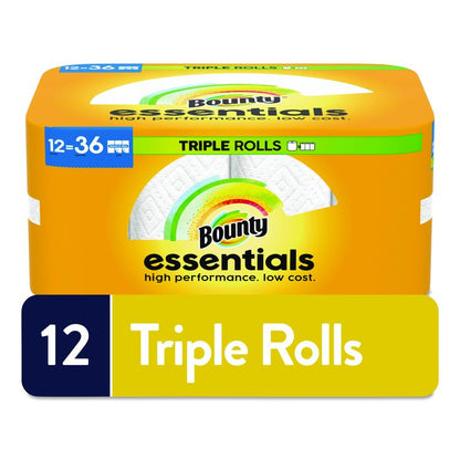 Essentials Select-A-Size Kitchen Roll Paper Towels, 2-Ply, 5.9 x 11, White, 162 Sheets/Triple Roll, 12 Rolls/Carton