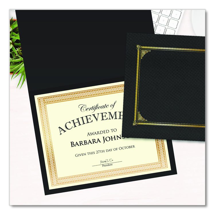 Award Certificates, 8.5 x 11, Ivory with Traditional Gold Border, 100/Pack