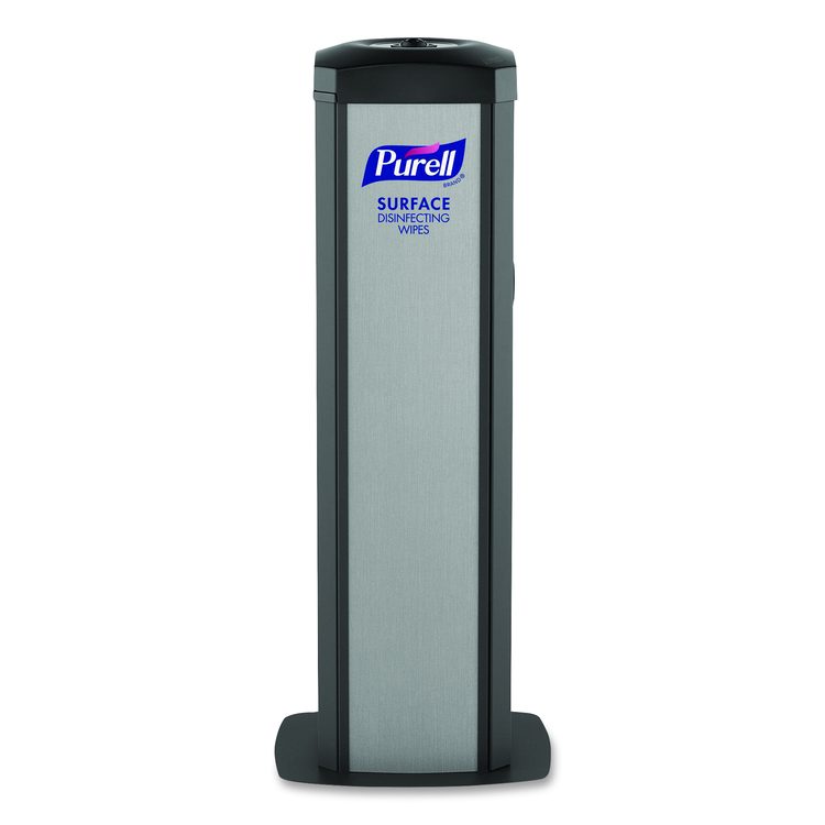 DS360 High-Capacity Surface Disinfecting Wipes Station, 1,200 Wipe Capacity, 15.5 x 15.5 x 39.6, Graphite