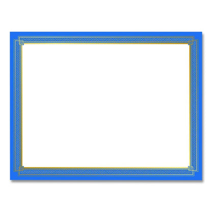 Tree Free Award Certificates, 8.5 x 11, White with Elegant Blue/Gold Border, 15/Pack