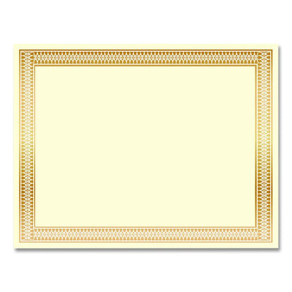 Award Certificates, 8.5 x 11, Ivory with Traditional Gold Border, 100/Pack