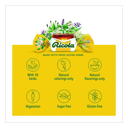 Sugar-Free Lemon Mint Herb Throat Drops, 65/Bag, 2 Bags/Pack