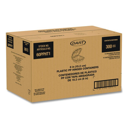 Microwaveable Hinged Containers, ProPlanet Seal, 6.31 x 6.31 x 3, Clear, Plastic, 300/Carton