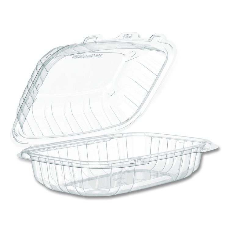 Microwaveable Hinged Containers, ProPlanet Seal, 6.5 x 9 x 3, Clear, Plastic, 300/Carton