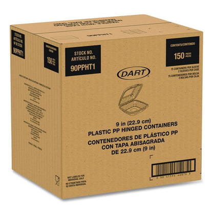 Microwaveable Hinged Containers, ProPlanet Seal, 9 x 8.75 x 3, Clear, Plastic 150/Carton