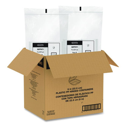 Microwaveable Hinged Containers, ProPlanet Seal, 9 x 8.75 x 3, Clear, Plastic 150/Carton