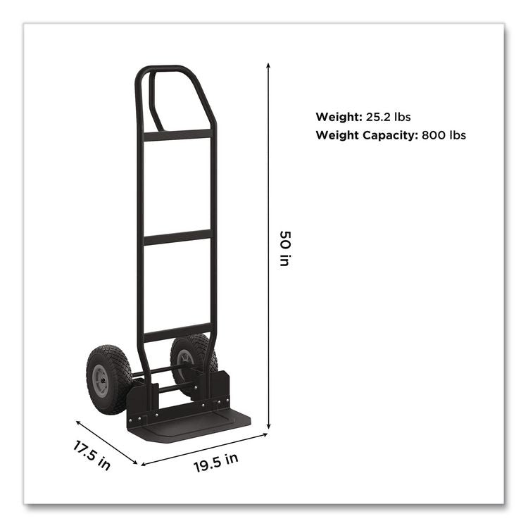 Load Assist Hand Truck, 800 lb Capacity, 47.72 x 19.68 x 18.5, Black