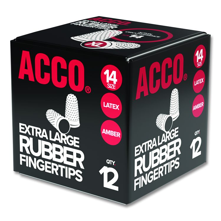 Rubber Finger Tips, 14 (X-Large), Amber, Dozen
