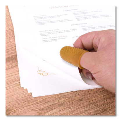 Rubber Finger Tips, 14 (X-Large), Amber, Dozen