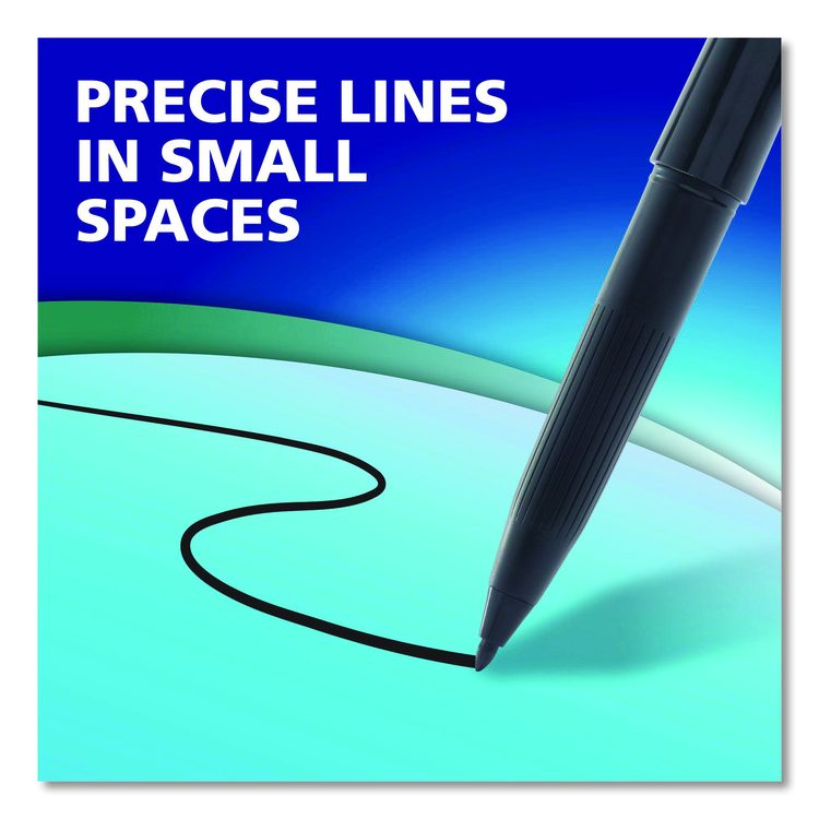 Wet Erase Marker, Ultra Fine Bullet Tip, Assorted Colors, 4/Set
