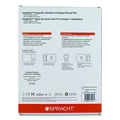 MagPad Charger and Mouse Pad, Black