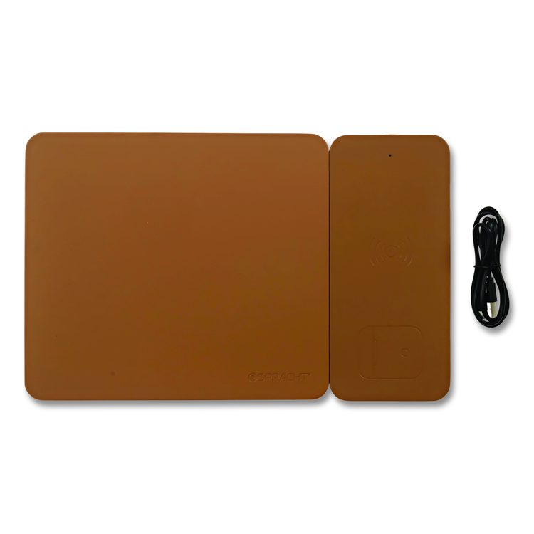 MagPad Charger and Mouse Pad, Brown