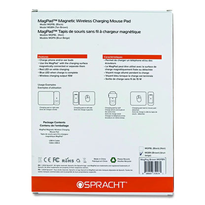 MagPad Charger and Mouse Pad, Brown