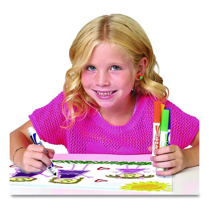 Washable Markers, Broad Bullet Tip, Assorted Colors, 64/Set