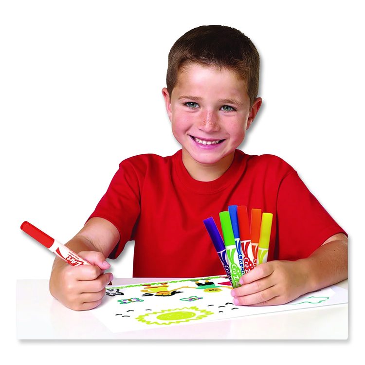 Washable Markers, Broad Bullet Tip, Assorted Colors, 64/Set