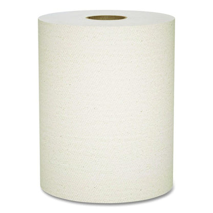 Essential 100% Recycled Fiber Hard Roll Towel, 1-Ply, 8" x 800 ft, 1.5" Core, Brown, 6 Rolls/Carton