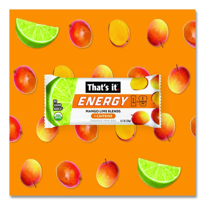 Organic Energy Bars, Mango Lime, 0.7 oz Bar, 36/Box
