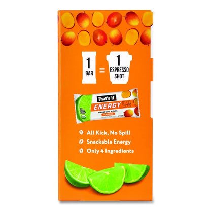 Organic Energy Bars, Mango Lime, 0.7 oz Bar, 36/Box
