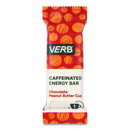 Caffeinated Energy Bar, Chocolate Peanut Butter Cup, 0.92 oz Bar, 16/Box