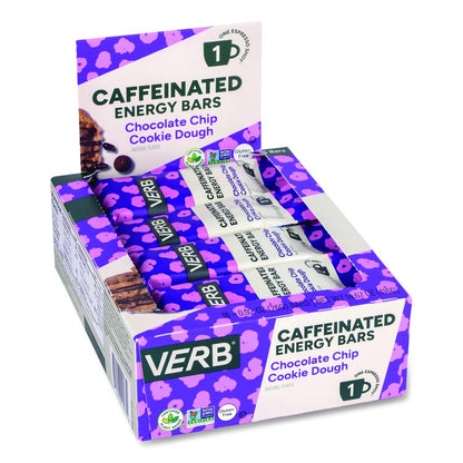 Caffeinated Energy Bar, Chocolate Peanut Butter Cup and Chocolate Chip Cookie Dough, 0.92  oz Bar, 32/Box
