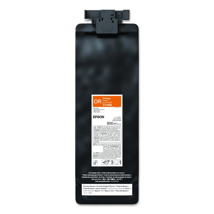 T51N820 (T51N) UltraChrome GS3 Eco-Solvent Ink, 800 mL, Orange