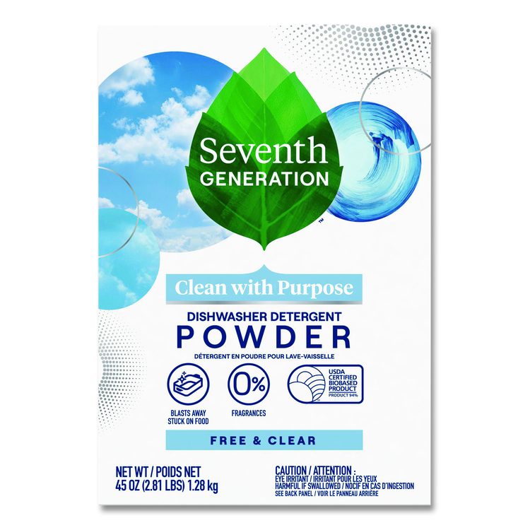 Automatic Dishwasher Powder, Free and Clear/Unscented, 45 oz Box