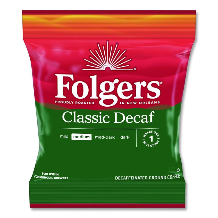 Classic Decaf Ground Coffee Fraction Pack, Classic Roast Decaf, 1.5 oz, 42/Carton