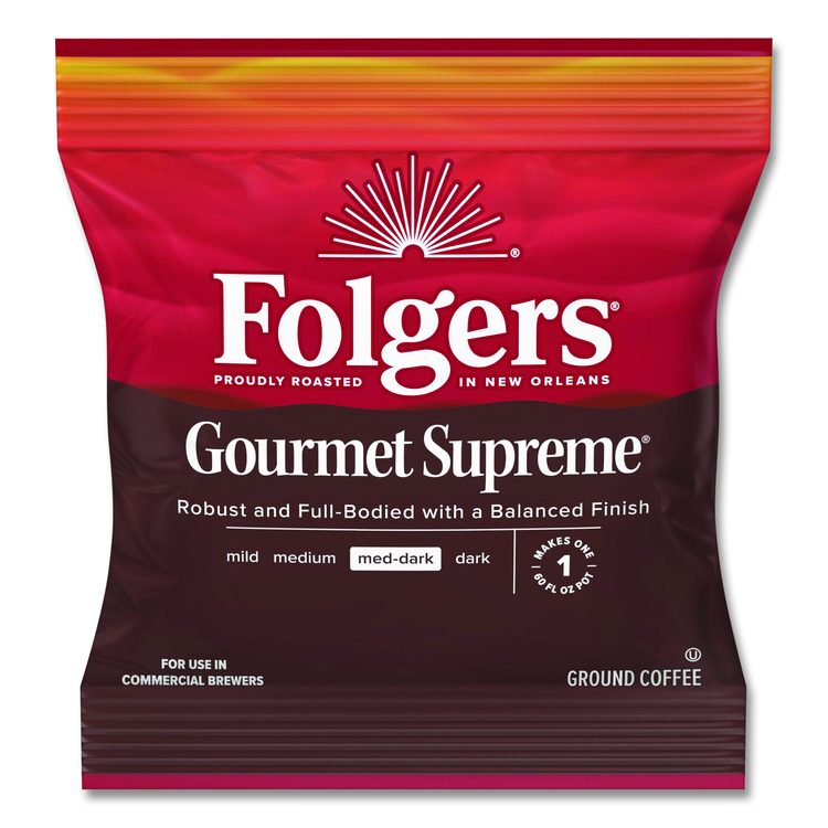 Gourmet Supreme Ground Coffee, Fraction Pack, 1.75 oz, 42/Carton