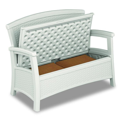 Elements Loveseat with Storage, 47" x 29.75" x 35.5", Ice Cube