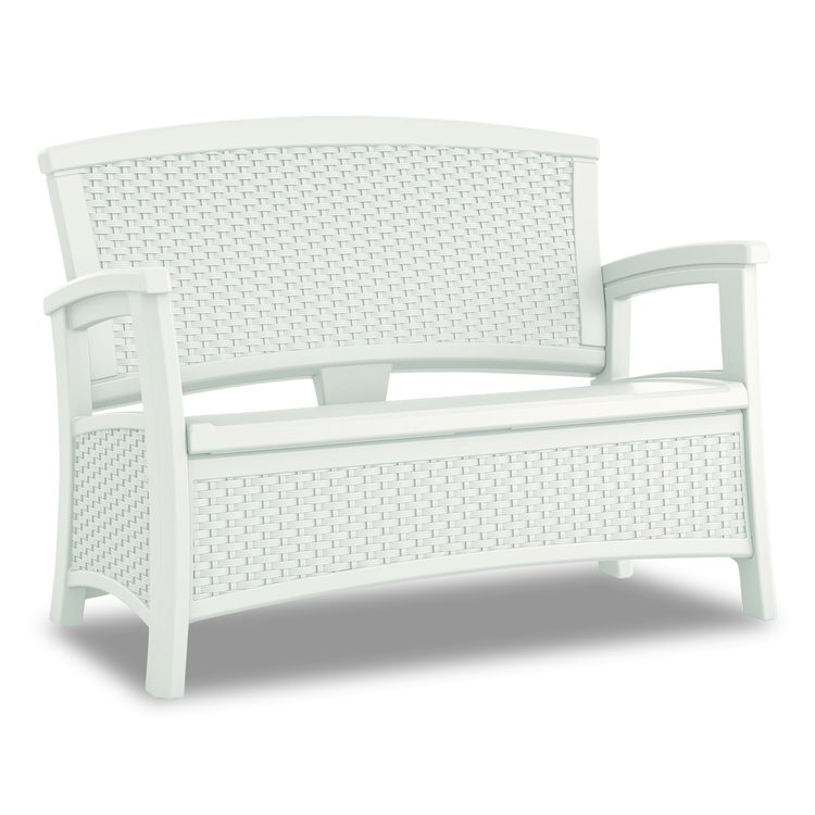 Elements Loveseat with Storage, 47" x 29.75" x 35.5", Ice Cube