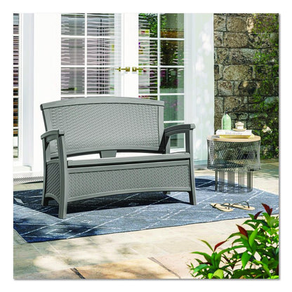 Elements Loveseat with Storage, 47" x 29.75" x 35.5", Dove Gray