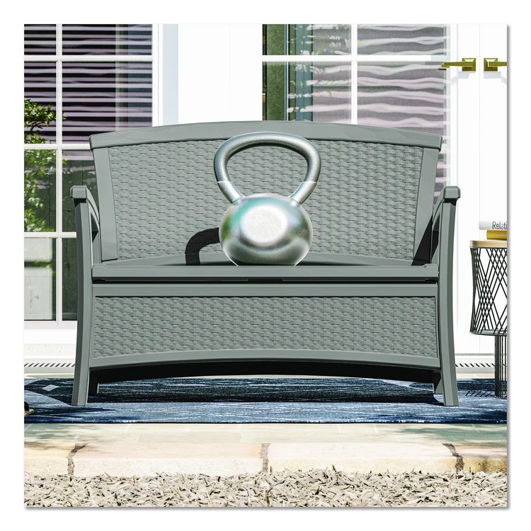 Elements Loveseat with Storage, 47" x 29.75" x 35.5", Dove Gray