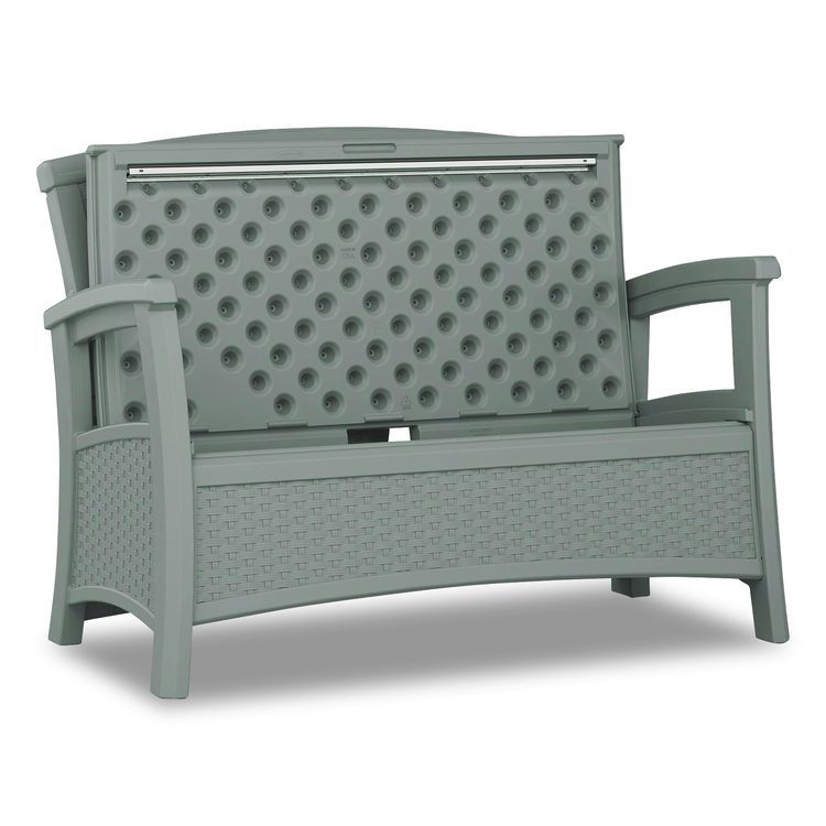 Elements Loveseat with Storage, 47" x 29.75" x 35.5", Dove Gray