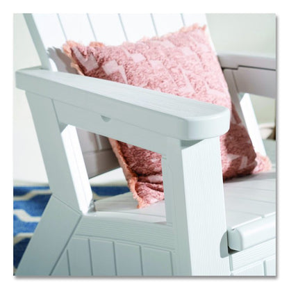 Adirondack Chair with Storage, Supports Up to 375 lb, 14.5" Seat Height, 30" x 32.5" x 38.5", Ice Cube