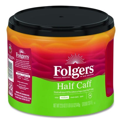 Half Caff Ground Coffee, 22.6 oz Canister