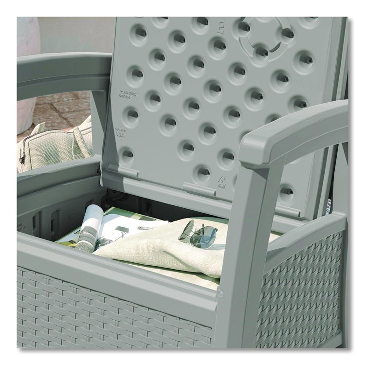Elements Club Chair with Storage, Supports Up to 300 lb, 17" Seat Height, 25.25" x 29.75" x 35.5", Dove Gray