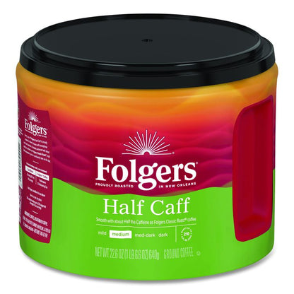 Half Caff Ground Coffee, 22.6 oz Canister