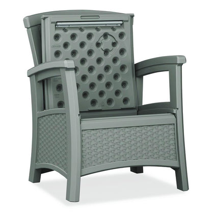 Elements Club Chair with Storage, Supports Up to 300 lb, 17" Seat Height, 25.25" x 29.75" x 35.5", Dove Gray