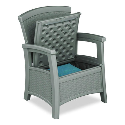 Elements Club Chair with Storage, Supports Up to 300 lb, 17" Seat Height, 25.25" x 29.75" x 35.5", Dove Gray
