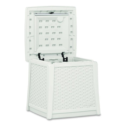 Elements End Table with Storage, Square, 18.75w x 18.75d x 18h, Ice Cube Top, Ice Cube Base/Legs