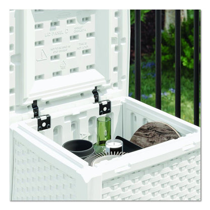 Elements End Table with Storage, Square, 18.75w x 18.75d x 18h, Ice Cube Top, Ice Cube Base/Legs