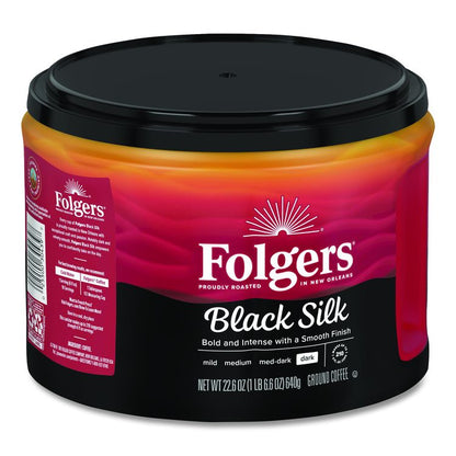 Black Silk Ground Coffee, 22.6 oz Canister