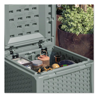 Elements End Table with Storage, Square, 18.75w x 18.75d x 18h, Dove Gray Top, Dove Gray Base