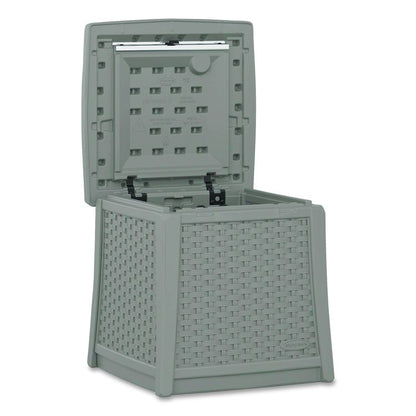 Elements End Table with Storage, Square, 18.75w x 18.75d x 18h, Dove Gray Top, Dove Gray Base