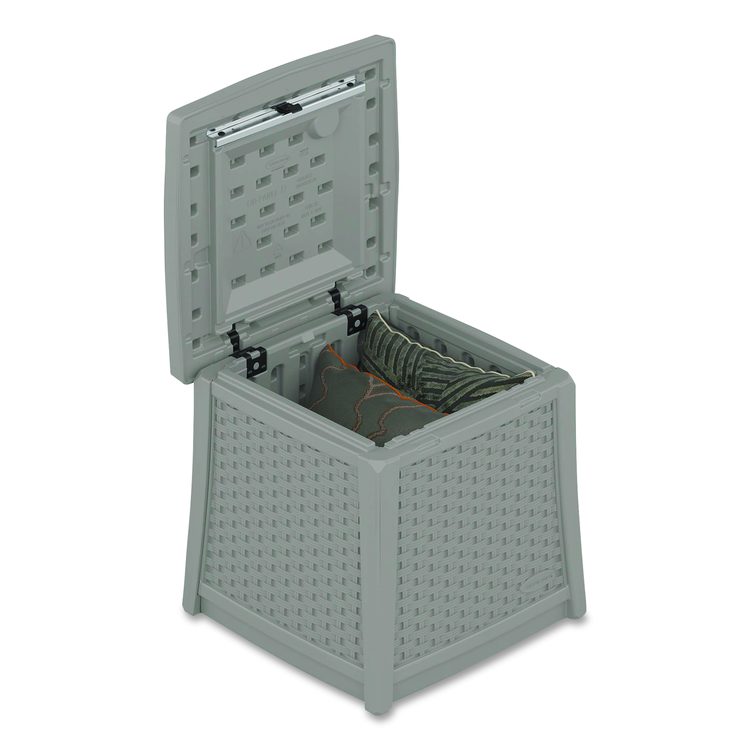 Elements End Table with Storage, Square, 18.75w x 18.75d x 18h, Dove Gray Top, Dove Gray Base