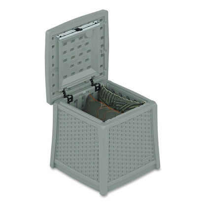 Elements End Table with Storage, Square, 18.75w x 18.75d x 18h, Dove Gray Top, Dove Gray Base